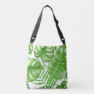Tropical leaves crossbody bag