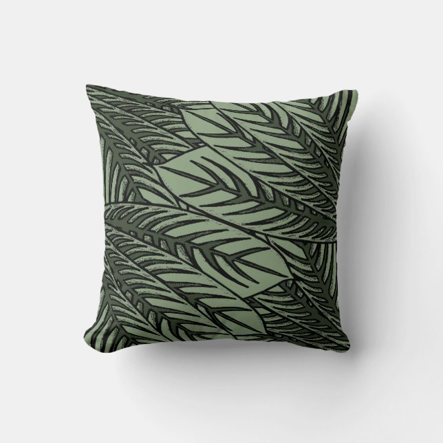 Tropical Leaves Cushion (Front)