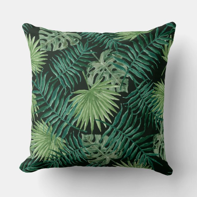 Tropical Leaves Cushion (Front)