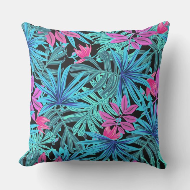 Tropical Leaves Cushion (Front)