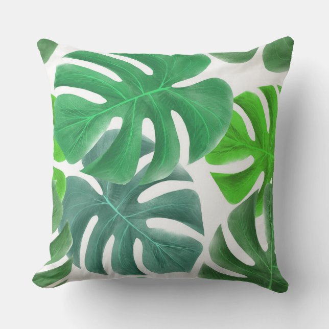Tropical Leaves Cushion (Front)