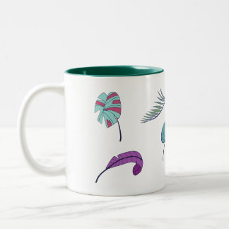 Tropical Leaves Design Coffee Mug