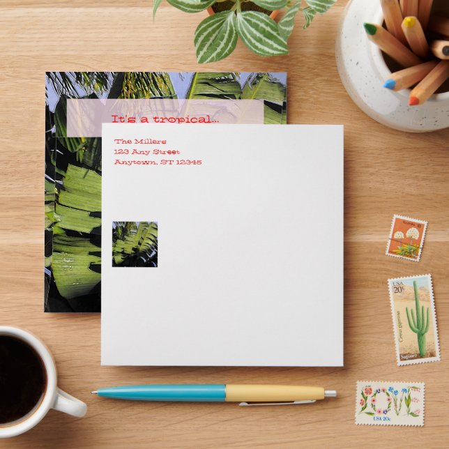 Tropical Leaves Envelopes (Desk)