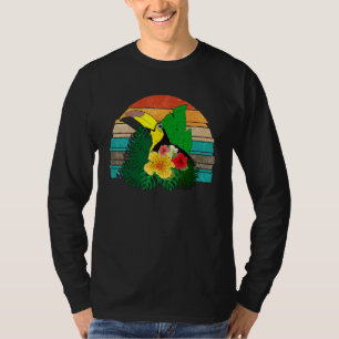 Tropical Leaves Exotic Bird Animal Wildlife Flower T-Shirt