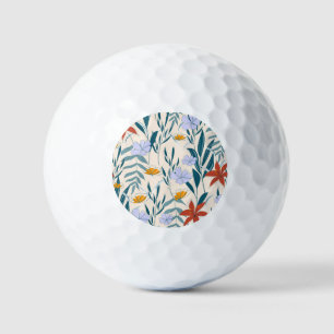 Tropical Leaves: Fashionable Abstract Background. Golf Balls