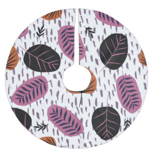 Tropical leaves, fashionable seamless pattern. brushed polyester tree skirt