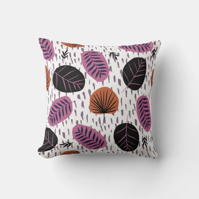 Tropical leaves, fashionable seamless pattern. cushion (Front)
