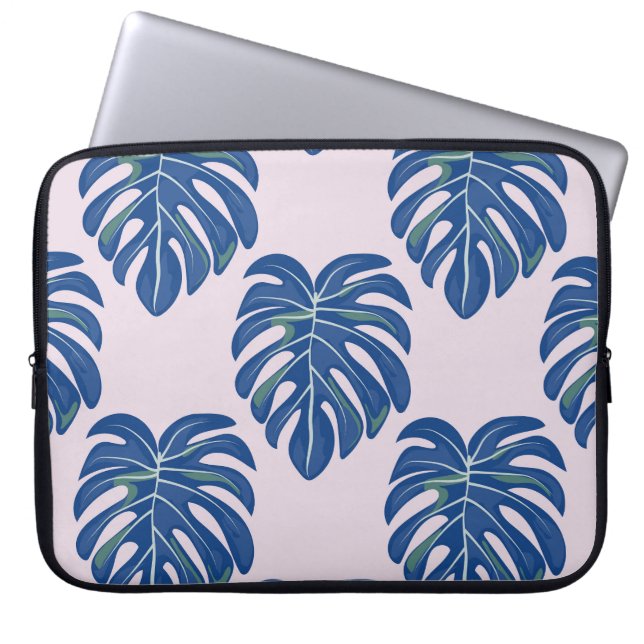 Tropical Leaves Fashionable Seamless Pattern Laptop Sleeve (Front)