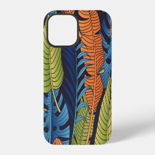 Tropical leaves, floral seamless pattern. iPhone 12 case