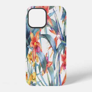 Tropical Leaves Flowers Vintage Botanical iPhone 12 Case