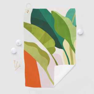 Tropical Leaves Golf Towel