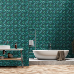 Tropical Leaves Green Wallpaper