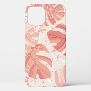 Tropical leaves: hand-drawn vintage pattern. iPhone 12 case