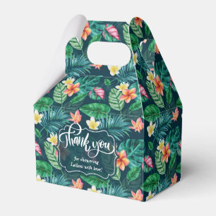 Tropical Leaves Hawaiian Luau Party Favour Box