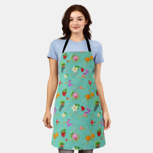 Tropical Leaves in Turquoise Apron