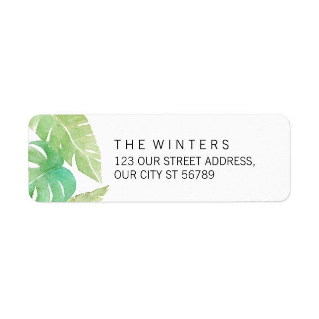 Tropical Leaves in Watercolor (Front)