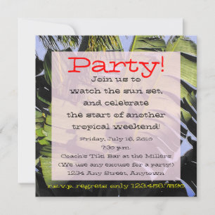 Tropical Leaves Invitation