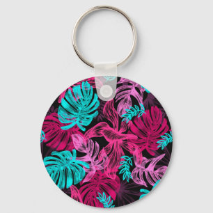 Tropical Leaves Key Ring