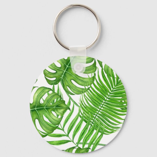 Tropical leaves key ring (Front)