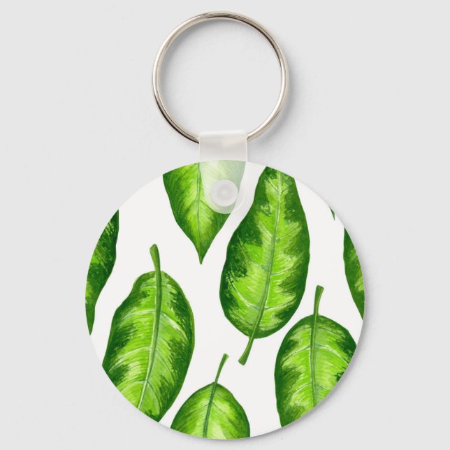 Tropical leaves key ring (Front)