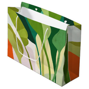 Tropical Leaves Large Gift Bag