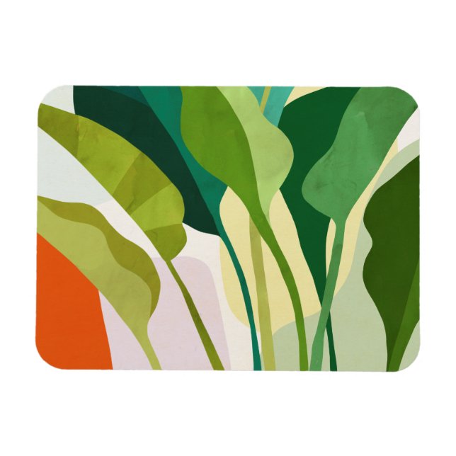 Tropical Leaves Magnet (Horizontal)