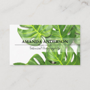 Tropical Leaves Monstera Leaves Business Card