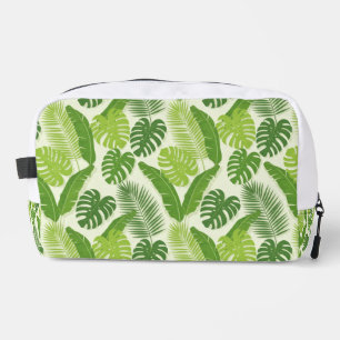Tropical Leaves & Monstera Seamless Pattern Dopp Kit