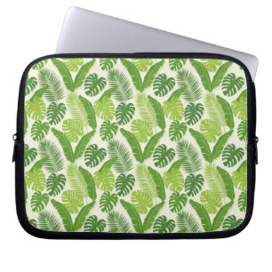 Tropical Leaves & Monstera Seamless Pattern Laptop Sleeve