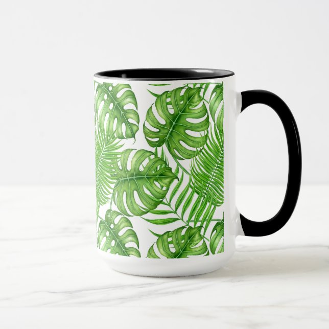 Tropical leaves mug (Right)