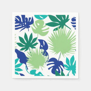 Tropical leaves napkin