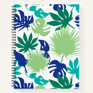 Tropical leaves notebook