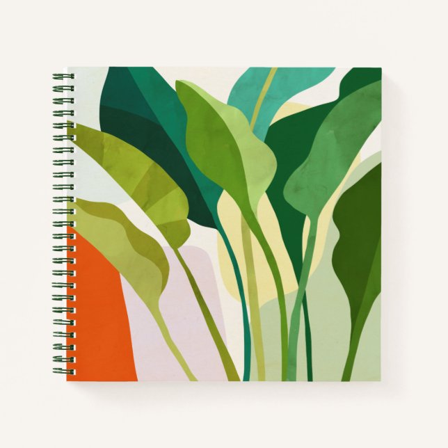 Tropical Leaves Notebook (Front)
