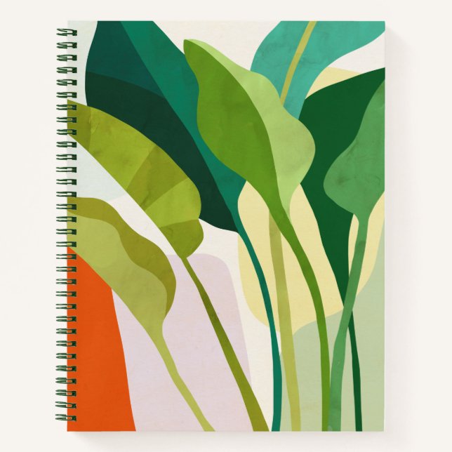 Tropical Leaves Notebook (Front)