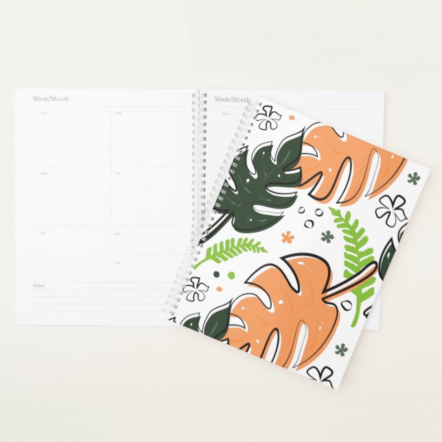 tropical leaves notebook planner (Display)