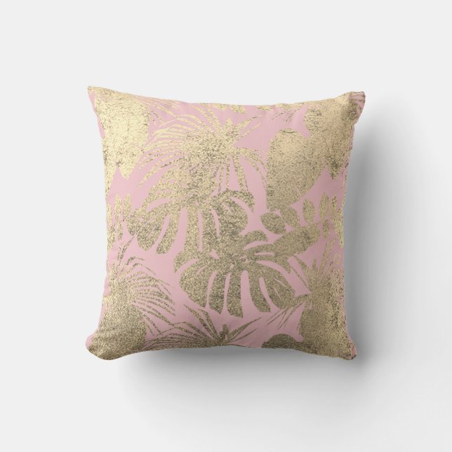  tropical leaves outdoor pillow (Front)