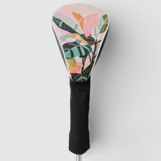 Tropical Leaves Palm Tree Colourful Botanical Golf Head Cover