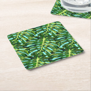 Tropical Leaves Paper Coaster