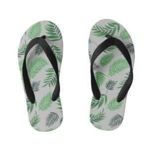 Tropical Leaves Pattern 11 Kid's Jandals