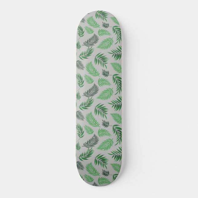 Tropical Leaves Pattern 11 Skateboard (Front)