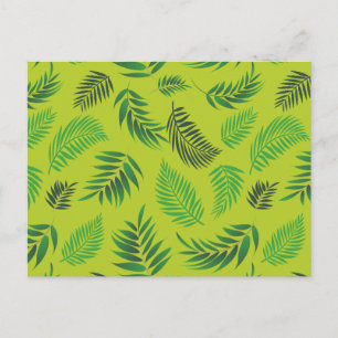 Tropical Leaves Pattern 12 Holiday Postcard