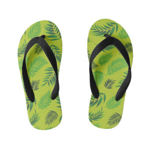 Tropical Leaves Pattern 12 Kid's Jandals