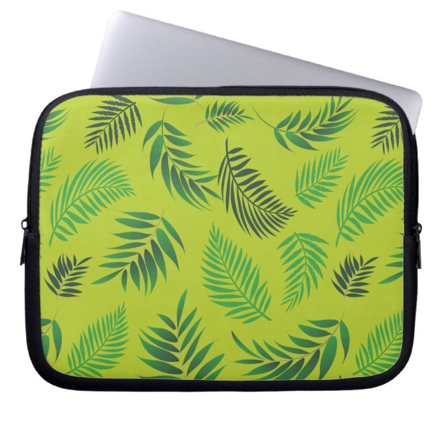 Tropical Leaves Pattern 12 Laptop Sleeve (Front)