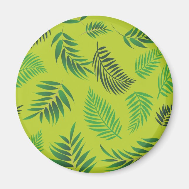 Tropical Leaves Pattern 12 Magnet (Front)