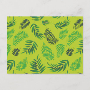 Tropical Leaves Pattern 12 Postcard