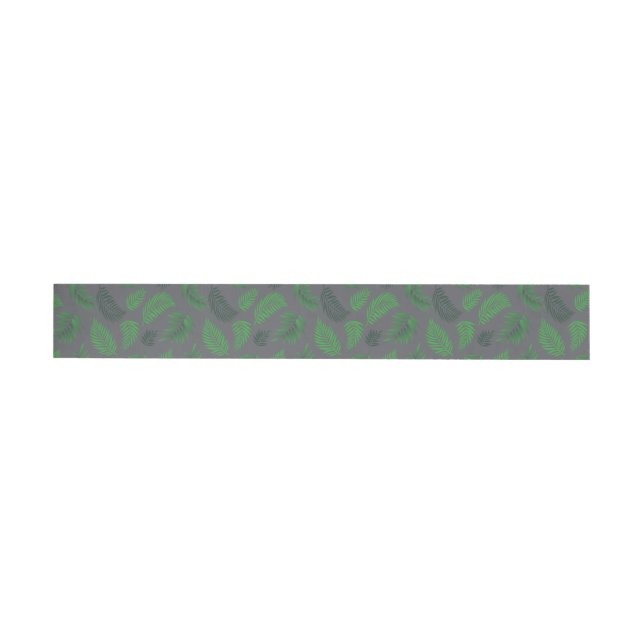 Tropical Leaves Pattern 13 Wrap Around Label (Individual)