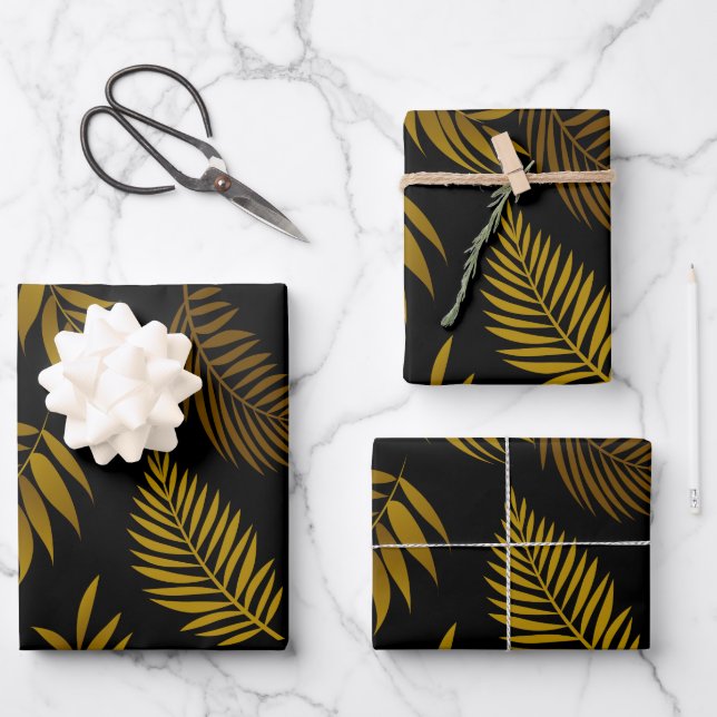 Tropical Leaves Pattern 14 Wrapping Paper Sheet (Front)
