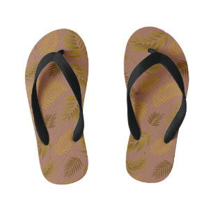 Tropical Leaves Pattern 15 Kid's Jandals