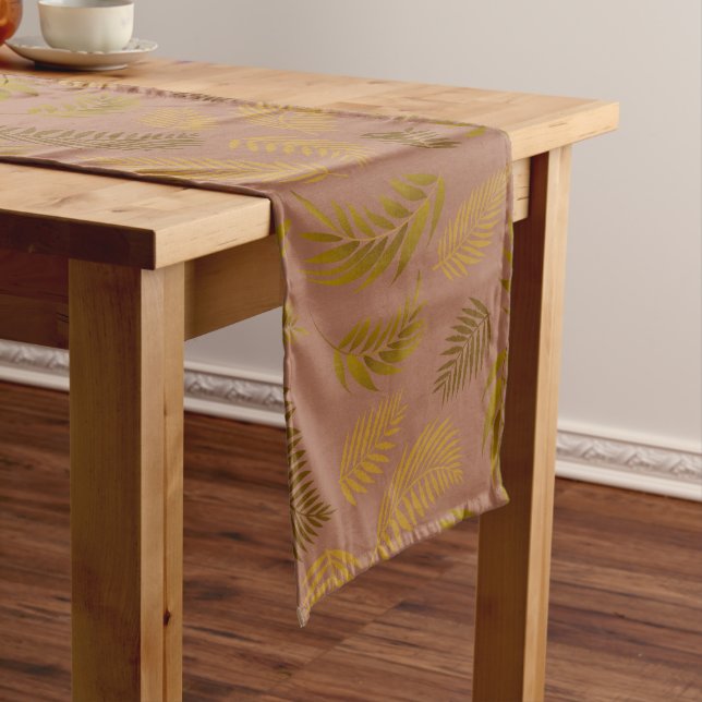 Tropical Leaves Pattern 15 Medium Table Runner (In Situ)