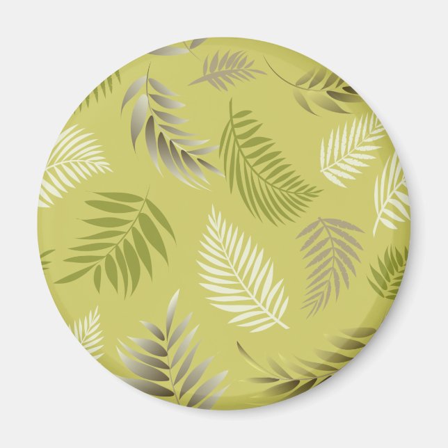 Tropical Leaves Pattern 17 Magnet (Front)